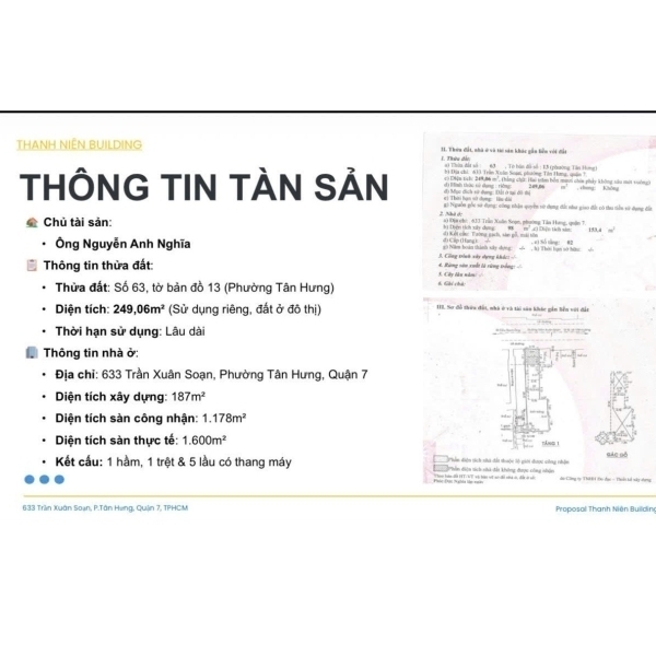 CHÍNH CHỦ BÁN TÒA NHÀ MẶT TIỀN TRẦN XUÂN SOẠN – QUẬN 7