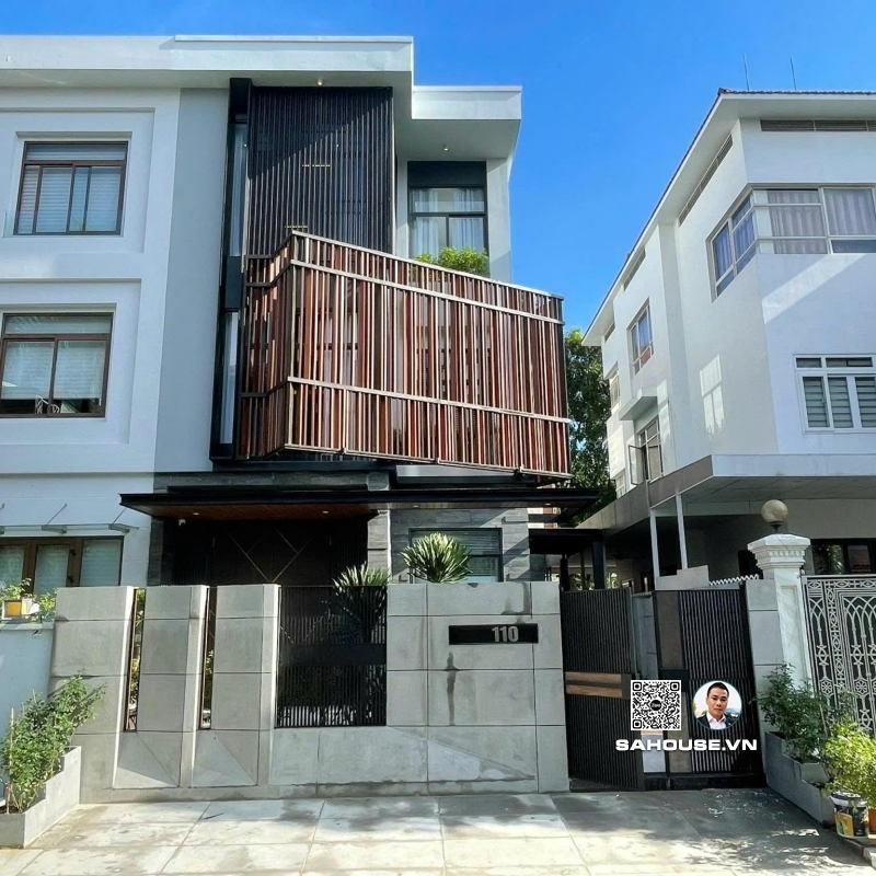 Cho Thuê Biệt Thự Song Lập 110 Mỹ Hưng Phú Mỹ Hưng – 157,7m², 6 Phòng Ngủ, Sân Vườn Rộng, Full Nội Thất, Giá 5.000 USD/Tháng